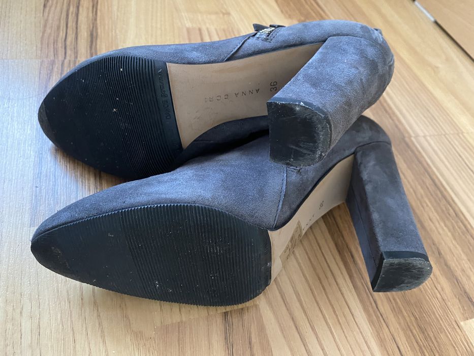 Botine piele Anna Cori, gri, marimea 36