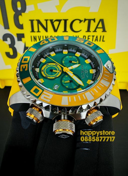 INVICTA Seahorse Yellow 52 mm, Инвикта нов ръчен часовник