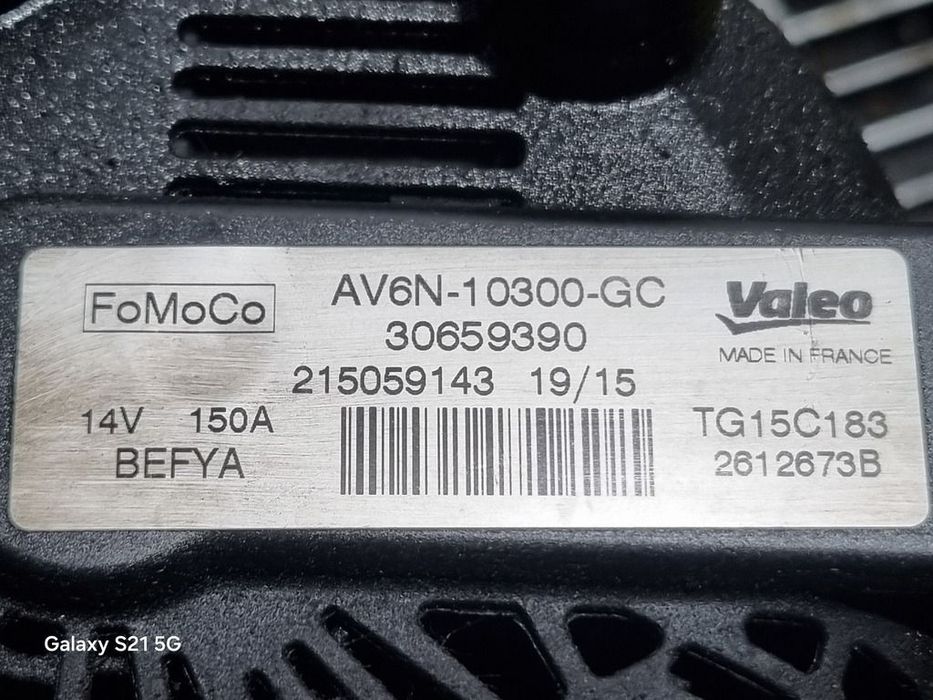 Alternator Ford EcoSport II 1.5 TDCI 2013 - 2017 90CP 1499CC UGJE Euro5 (1433) Diesel ...