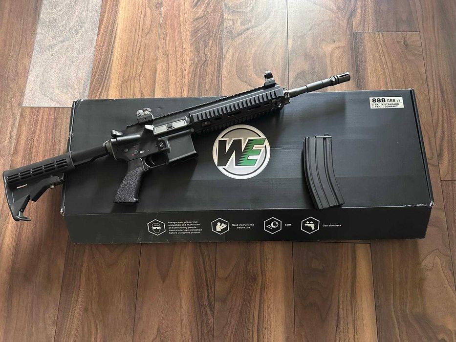 Pușcă airsoft 416 V3 GBB - full metal, blowback, negru