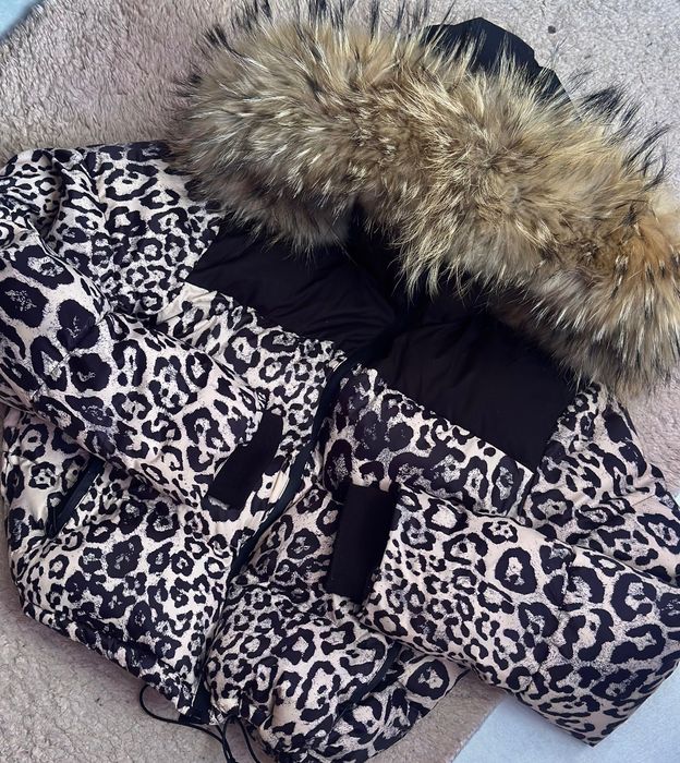 Зимно яке бомбър с естествен косъм