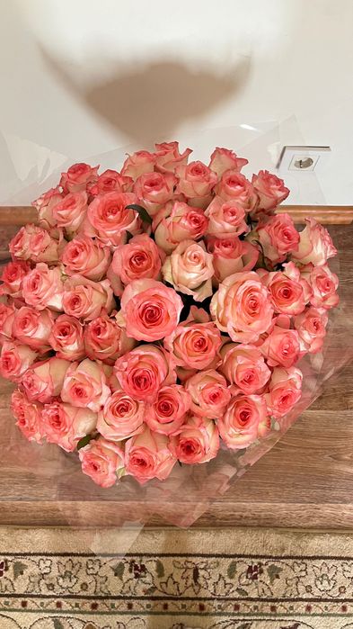 Цветы букет из 51 розы, красивые