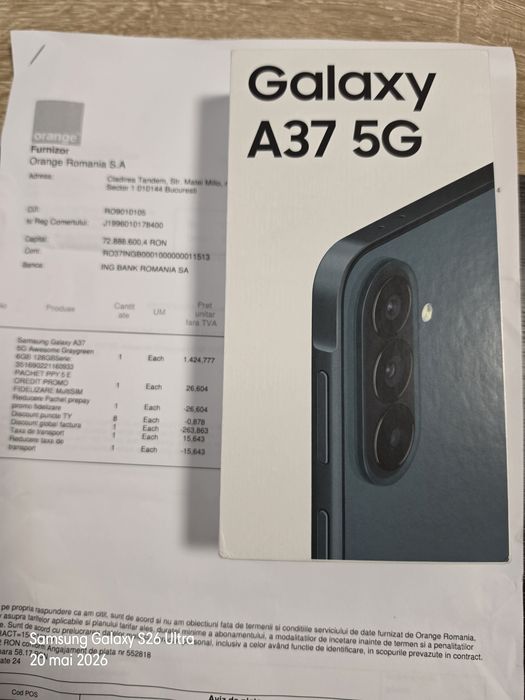 Samsung Galaxy A37 -5G / 128 GB / Sigilat / Factura si Garanție