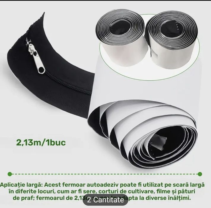 Fermoar cu banda adeziva