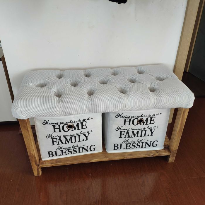 Băncuță hol, sufragerie chesterfield. Catifea Tapițerie Mobila Taburet