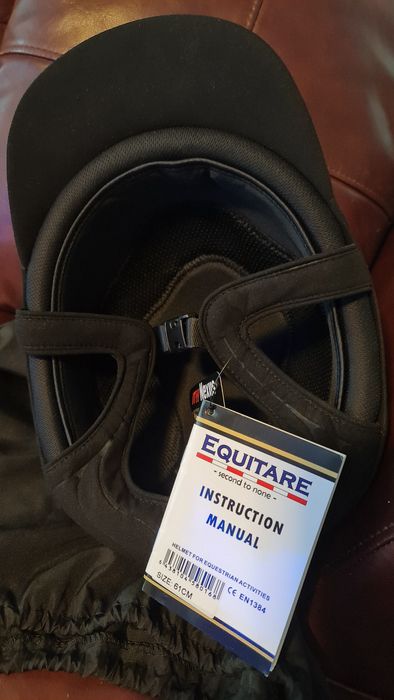 Toca/Casca echitatie EQUITARE, 61 cm.