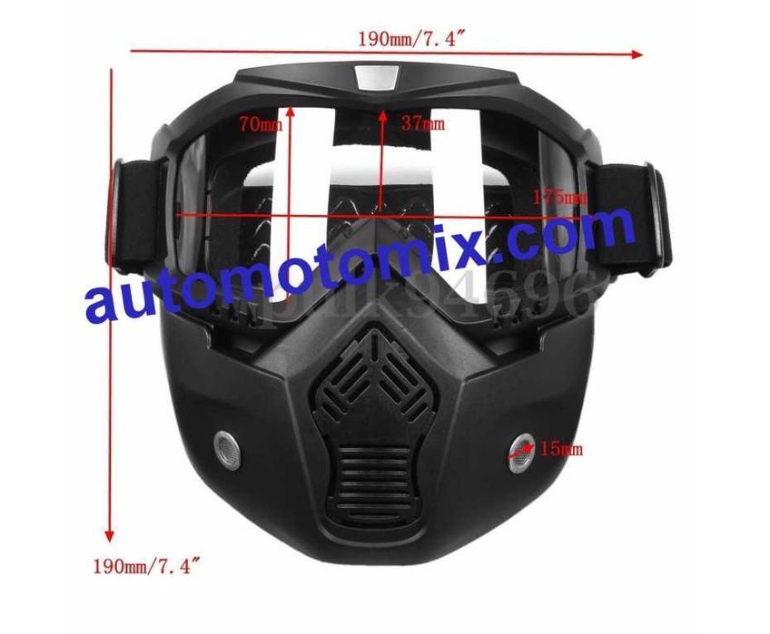 Очила и маска за мотор- ПРОЗРАЧНА 2062