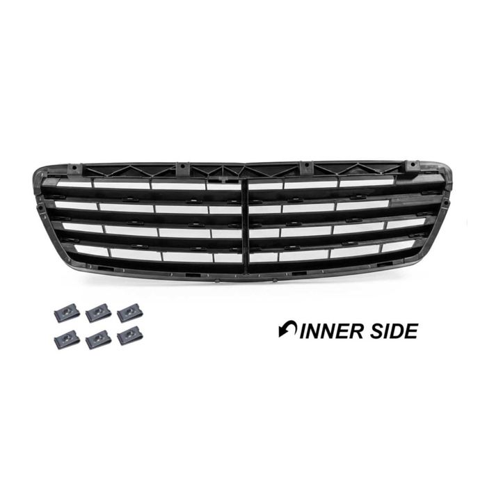 Черна решетка за Mercedes E-Class W211 (2002-2006) Преди Фейслифт – Gloss Black, черен гланц, амг тунинг