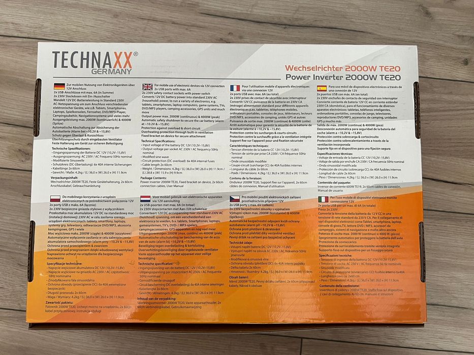 Invertor NOU Technaxx 2000w TE20