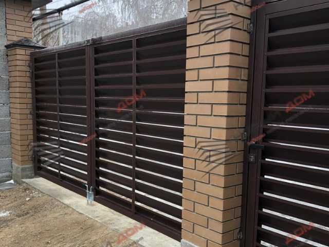 Забор жалюзи металлический