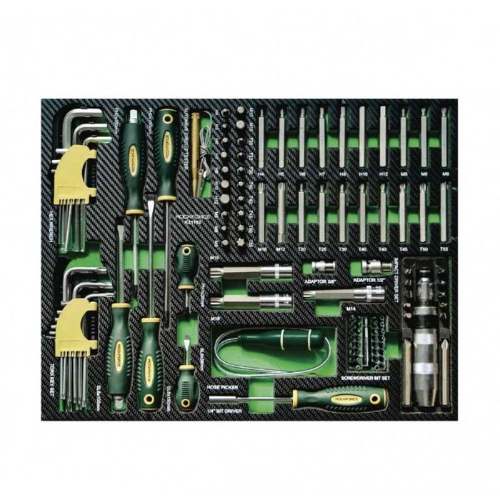 Шкаф с инструменти със 7 чекмеджета – 5 пълни RockForce