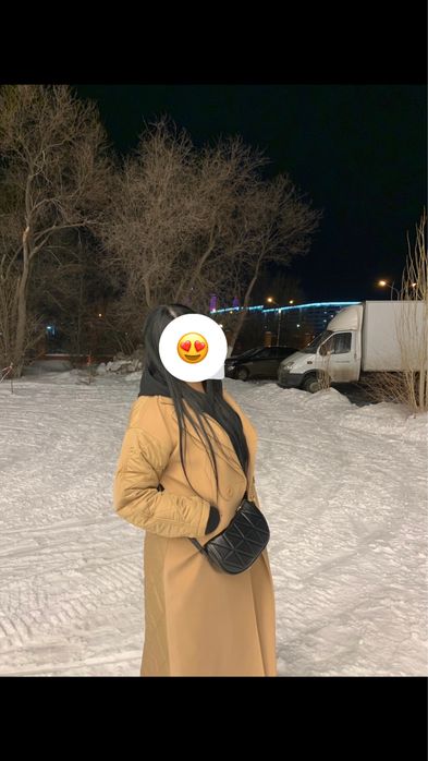 Пальто бу длинный