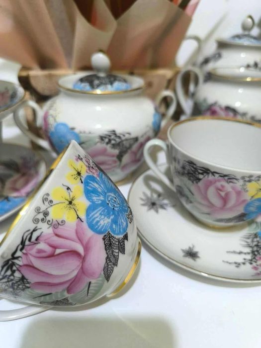 Руски порцелан ЛФЗ сервиз за чай