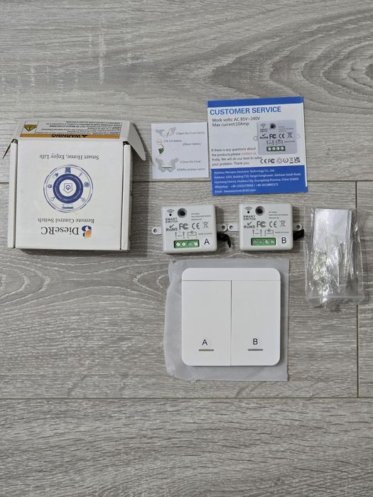 Wireless Light Switch DieseRC – Comutator fără fir 10A RF cu receptor