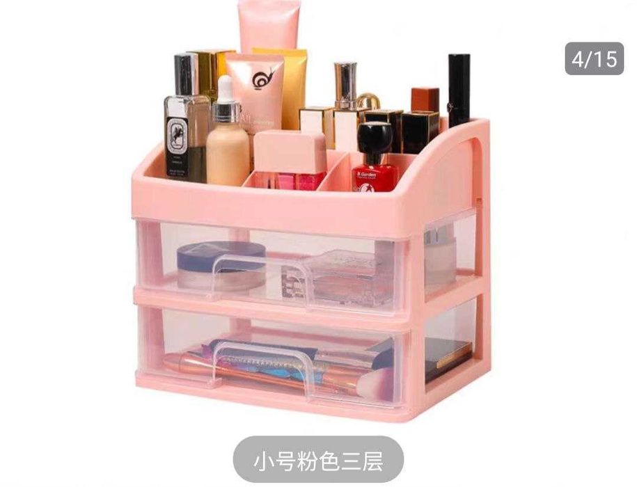 Настольный косметический ящик для хранения, пластиковый органайзер