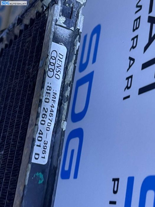 Radiator AC Aer Conditionat cu Senzor Audi A4 B6 2.5 TDI V6 AKE AYM BDG BCZ BFC 2001 - 2005 Cod 8E0260401D