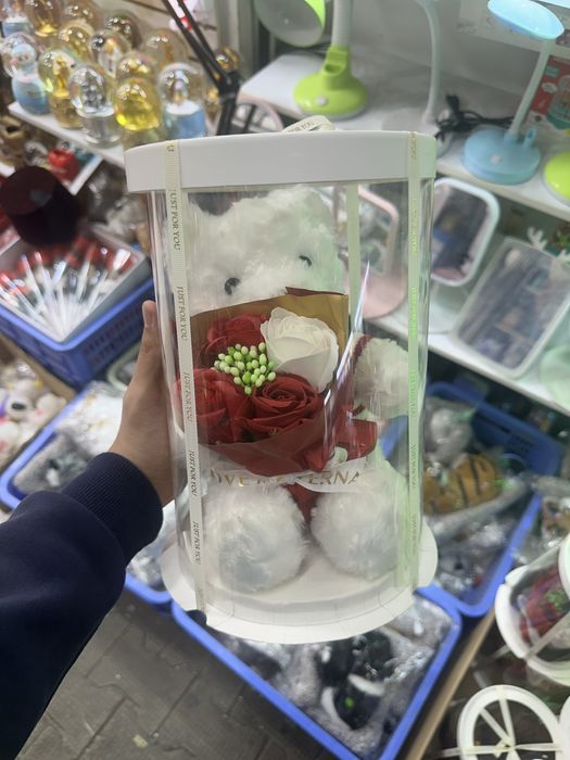 Роза с мишкой подарка Скидка