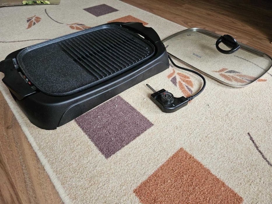 Скара електрическа с капак MUHLER MG-4030M, мраморно покритие, 1800W