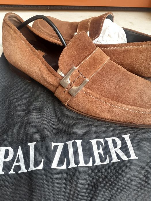 Pantofi maro piele întoarsă, bărbătești (Loafers) Pal Zileri, 42