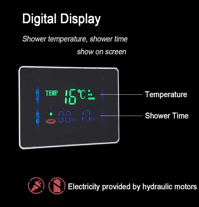 Уникален Хидромасажен душ панел дисплей,лед светлини и много др. екстр