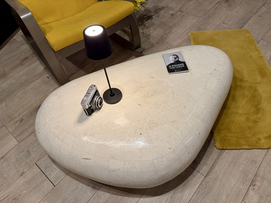 Masuta cafea din piatra  naturala - model sculptural tip Sasso