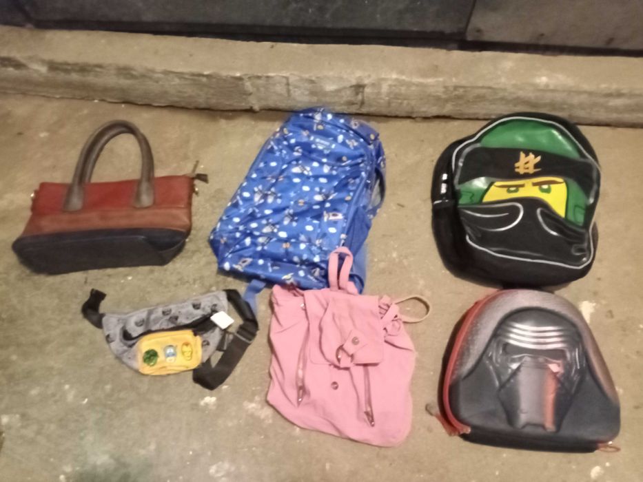 Genti si posete dama femei si rucsaci copii lot 17 buc