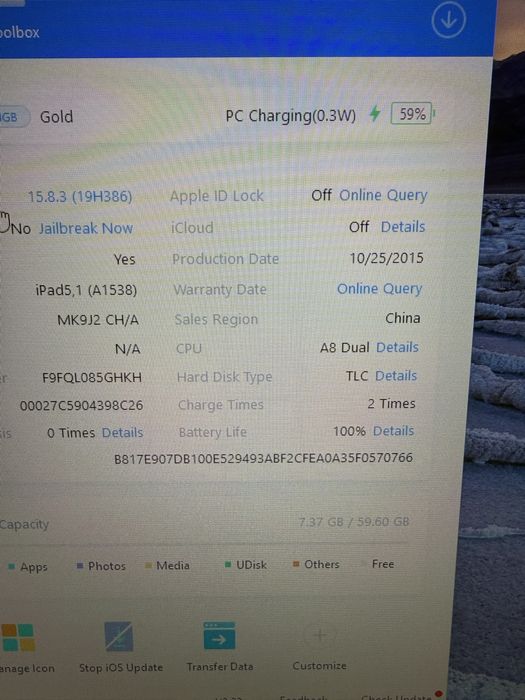 Defect pt piese ipad mini 4