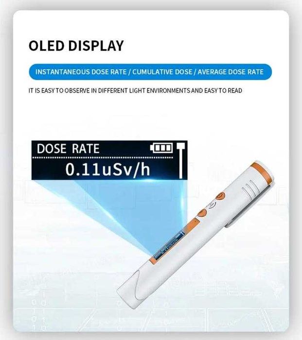 Гайгер Мюлеров Брояч Детектор Радиация Ядрена Радиоактивност Дозиметър