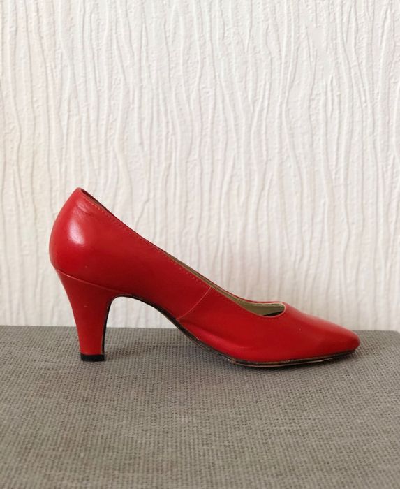 туфли кожаные красные 34 размер