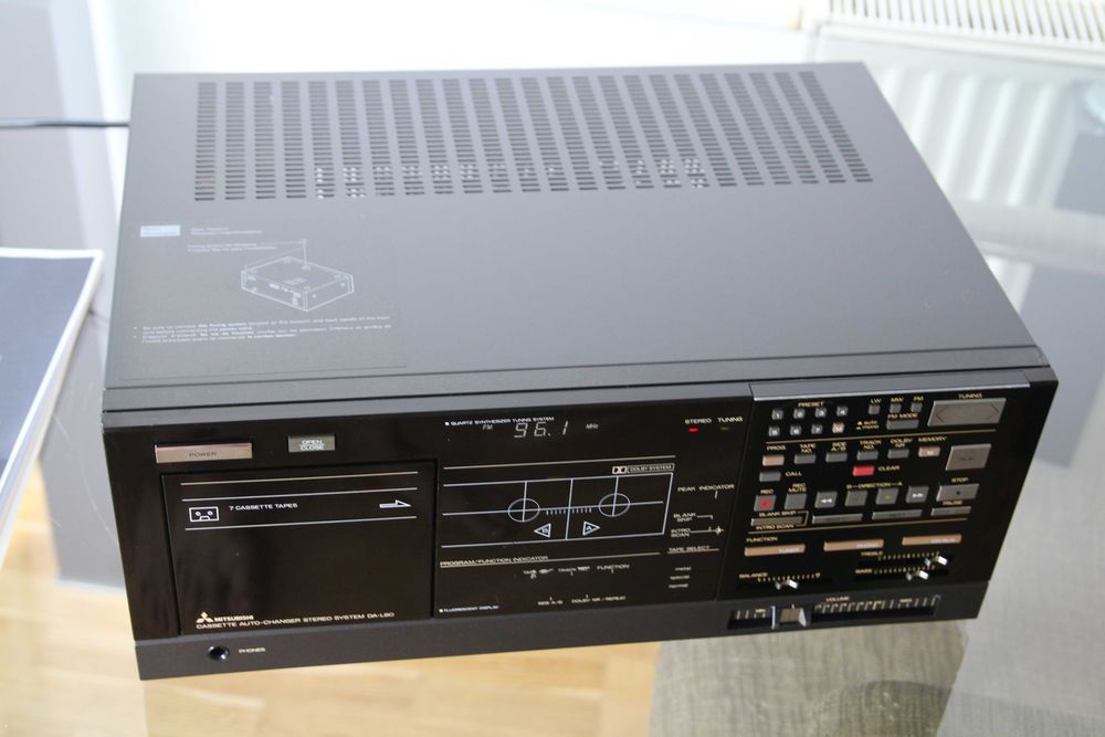 Mitsubishi DA-L80 Stereo Cassette Receiver / 7-Cassette Autochanger fabricat 1984 Japonia complet revizuit.