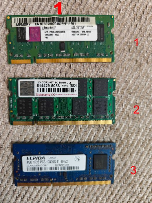 Memorii RAM  Laptop DDR3 ,DDR2