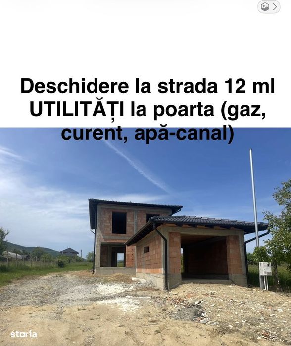 Casa nouă singur în curte 160 mp P+E la roșu cu 500 mp teren Poplaca