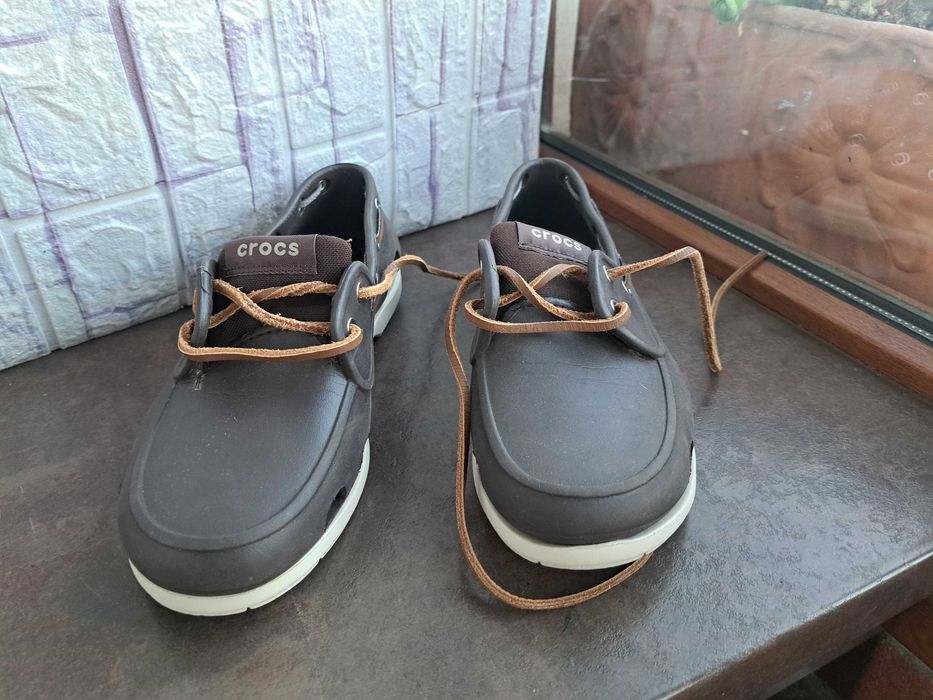 мъжки мокасини,летни отворени обувки,гумени Crocs,41