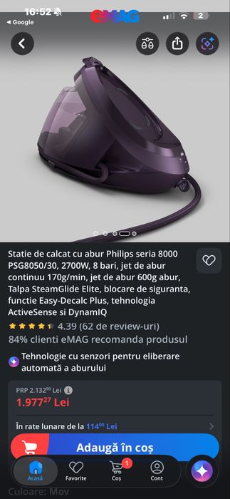 Fier de calcat cu abur Philips