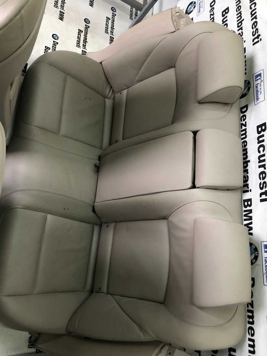 Scaune interior piele crem electric cu incalzire BMW seria 7 F01