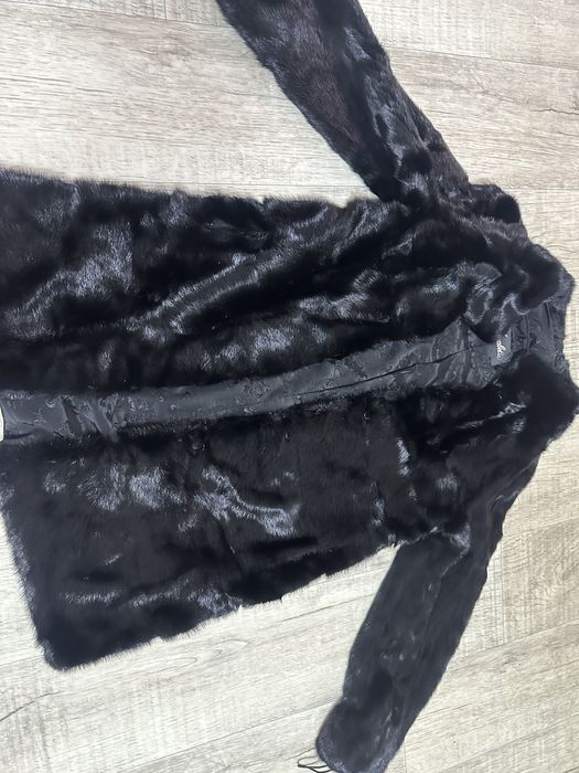 Норковая шуба черный бриллиант