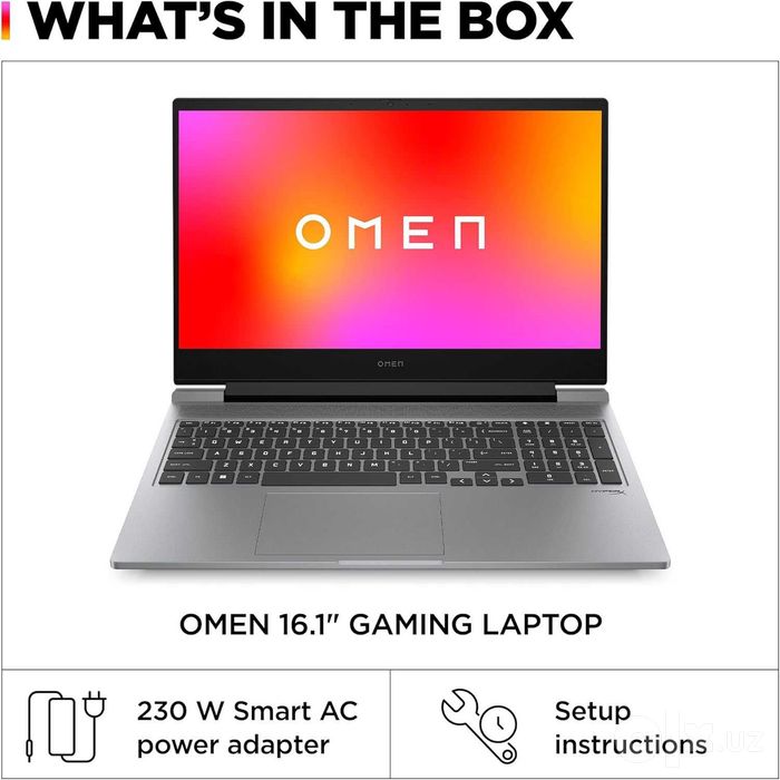 HP Omen 16.1"  2K 240Hz i7-14650HX DDR5 16GB SSD 512GB RTX 5060 8GB