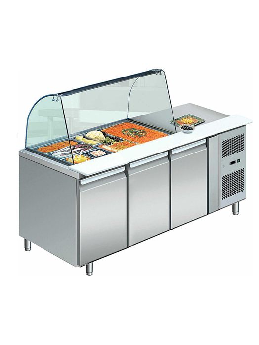 Green Frost S3100SALGC - Saladeta cu 3 usi/Vitrina expunere 3 usi