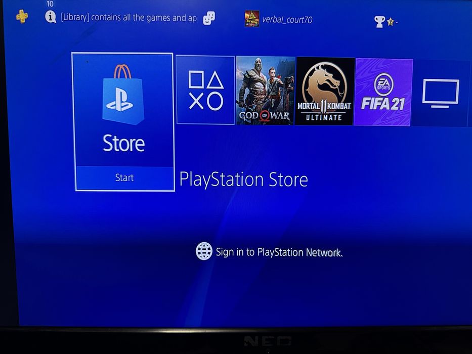 конзола sony Ps 4 slim 500gb + God of war