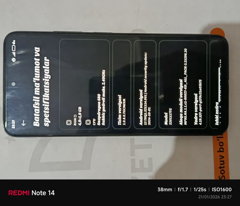 Redmi note 11 , 64/4+4 , holati yaxshi , 700 000