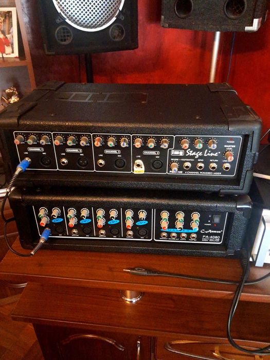 Sistem audio 6 boze + sistem fum gros, microfoane, plus accesorii
