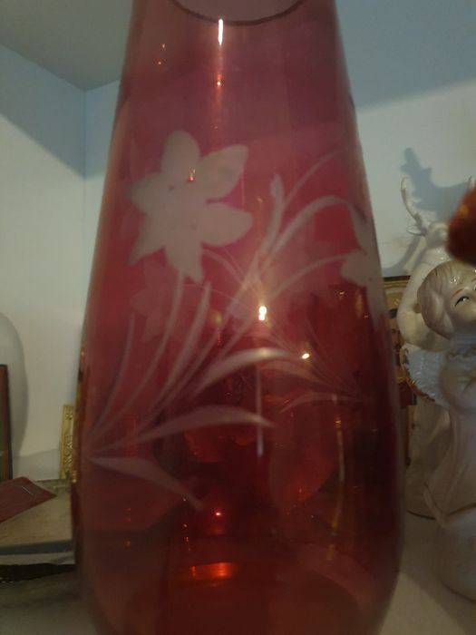 Ваза кристална.ръчна изработка .Винтидж 70те