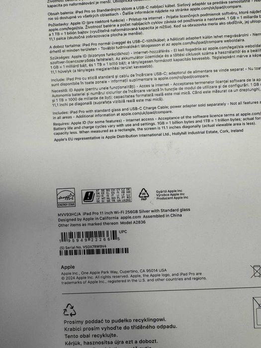 Apple iPad Pro 11 M4 256GB Wi-Fi + Apple pencil Pro