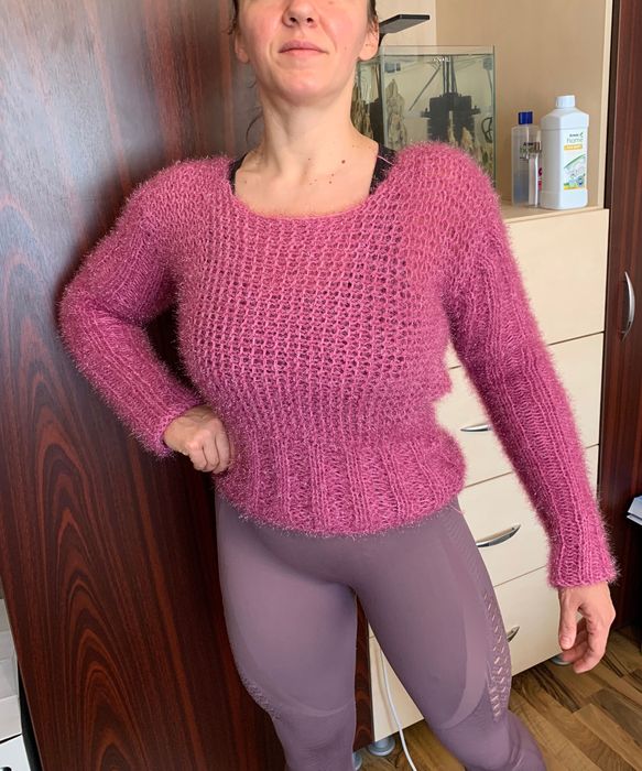 Pulover tricotat Ani fucsia