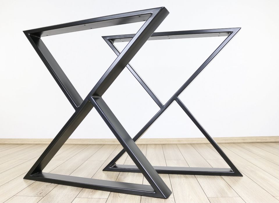 Set 2 picioare metalice model Z(masa terasa, living, bucatarie, cafea)