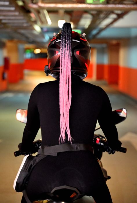 Coada afro pentru casca moto/ski/atv/scuter etc