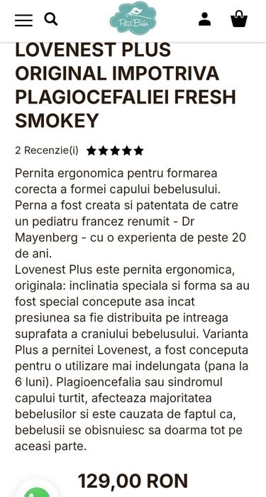 Perna antiplagiocefalie Babymoov