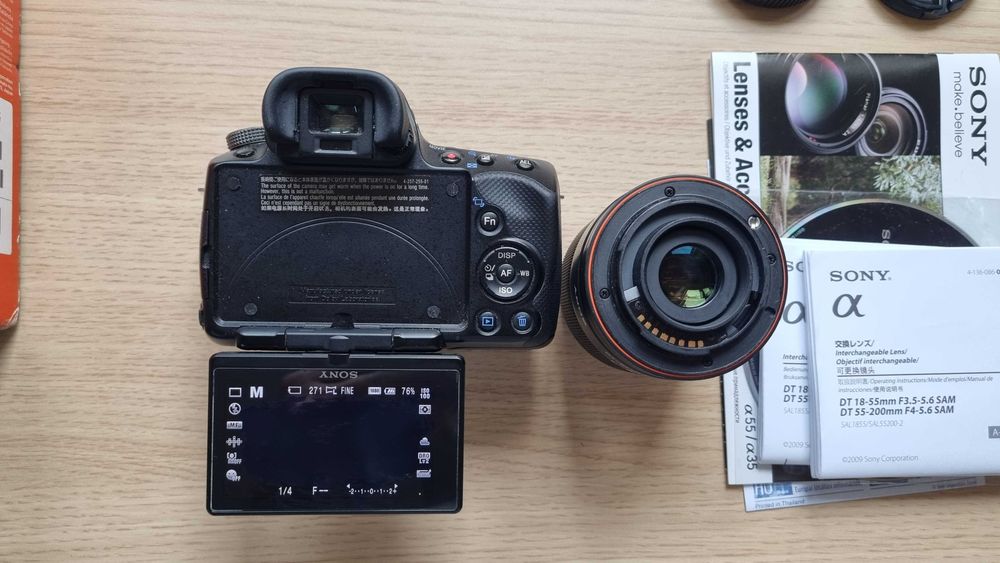 DSLR Sony a55 + Obiectiv 18-70mm cu DEFECTE
