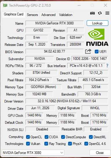 Nvidia RTX 3080 10GB, 320-bit Founders Edition в отлично състояние