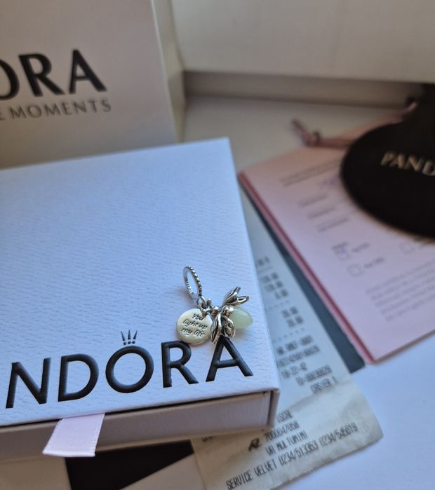 Charm licuriciul fosforescent care lumineaza in intumeric Argint S925